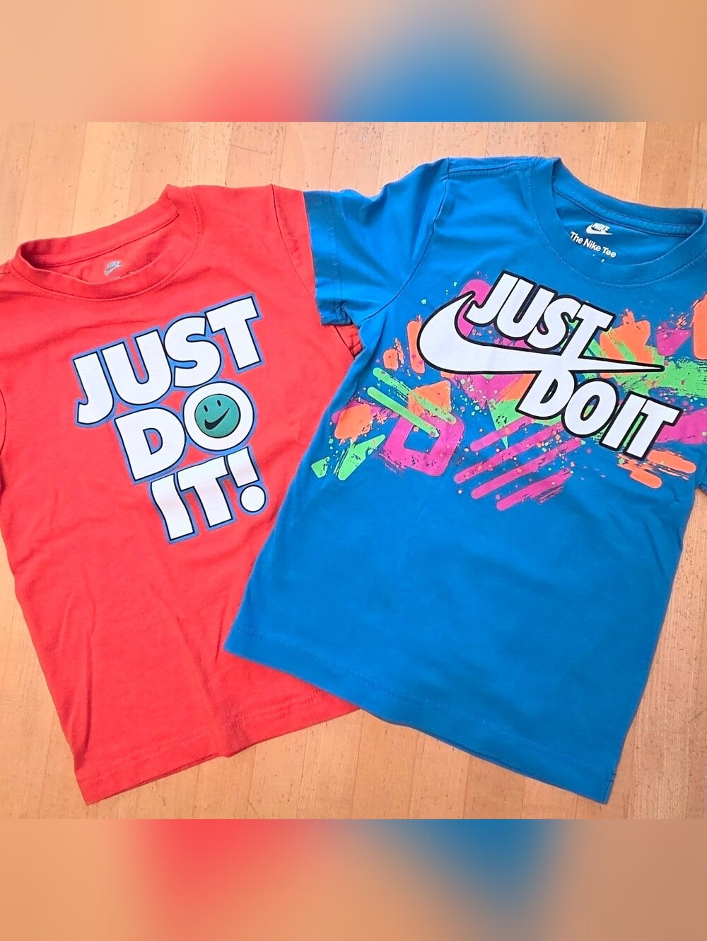 The Nike Tee X 2 "Just Do it" Boys Size 7 Short Sleeve Basketball